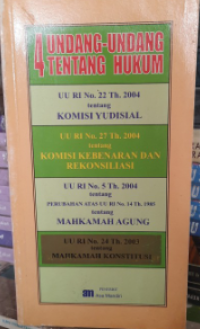 Image of 4 Undang-Undang Tenatang Hukum