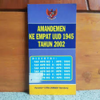 Image of Amandemen Ke Empat UUD 1945 Tahun 2002