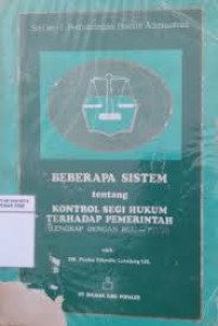 Image of Beberapa sistem tentang kontrol segi hukum terhadap pemerintah