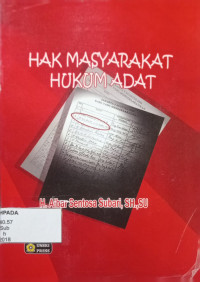 Image of Hak Masyarakat Hukum Adat