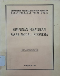 Image of Himpunan Peraturan Pasar Modal Indonesia