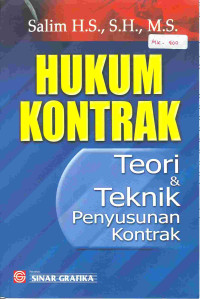 Image of Hukum Kontrak : Teori dan Teknik Penyusunann Kontrak