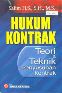 Image of Hukum Kontrak : Teori & Teknik Penyusunan Kontrak
