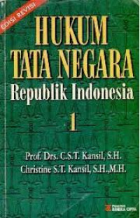 Image of Hukum tata negara Republik Indonesia 1 edisi revisi