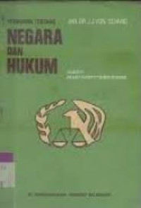 Image of Pemikiran Tentang Negara Dan Hukum dalam Kesembilanbelas