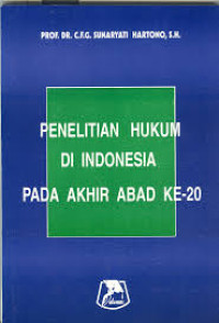 Image of Penelitian Hukum Di Indonesia Pada Akhir Abad ke-20