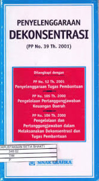 Image of Penyelenggaraan Dekonsentrasi (PP No.39 Th.2001)
