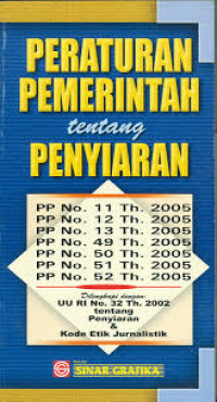 Image of Peraturan Pemerintahan Tentang Penyiaran
