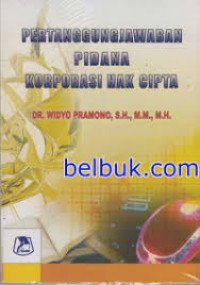 Image of Pertanggungjawaban Pidana Korporasi Hak Cipta