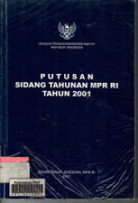 Image of Putusan Sidang Tahunan MPR RI Tahun 2001