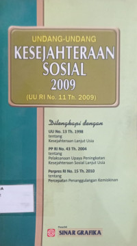 Image of Undang-Undang Kesejahteraan Sosial 2009 (UU RI No.11 Th. 2009)
