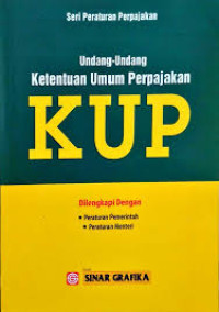 Image of Undang-Undang Ketentuan Umum Perpajakan KUP